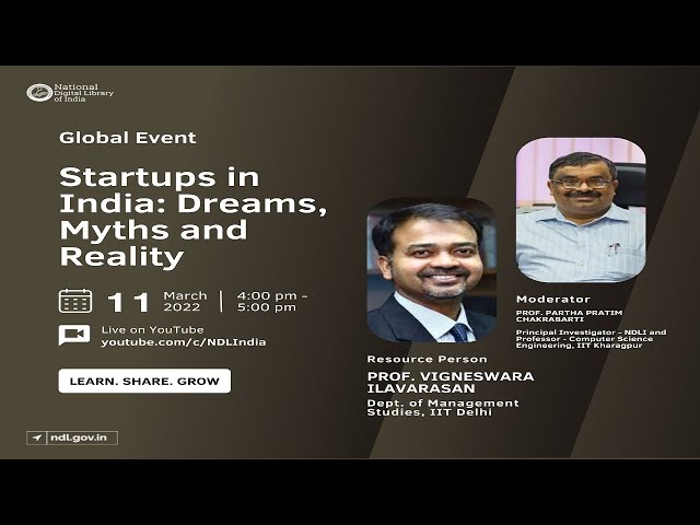 Global Event - Startups in India: Dreams, Myths and Reality