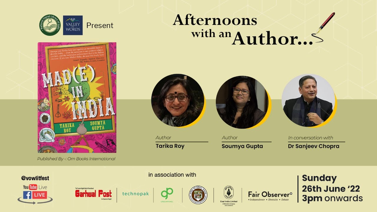 Afternoons with an Author: 26th June, 2022 with Soumya Gupta/Tarika Roy