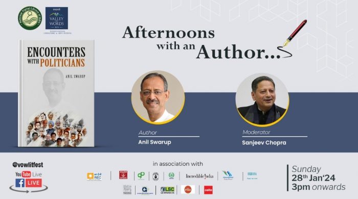 Afternoons With an Author: Anil Swarup | Sunday, 28th January | 3pm onwards